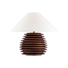 Load image into Gallery viewer, Crenelle Table Lamp in Burnished Oak (Small).