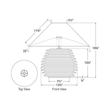 Load image into Gallery viewer, Crenelle Table Lamp - line drawing.