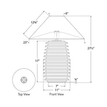 Load image into Gallery viewer, Crenelle Table Lamp - line drawing.