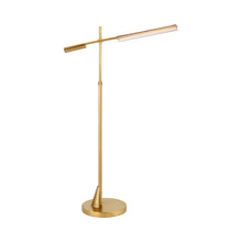 Load image into Gallery viewer, Daley LED Floor Lamp in Natural Brass.