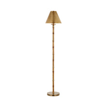 Load image into Gallery viewer, Dalfern Floor Lamp in Waxed Bamboo/Natural Brass (Natural Brass).