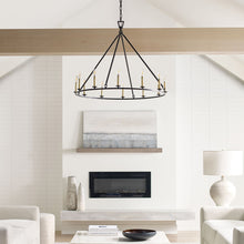 Load image into Gallery viewer, Darlana Ring Chandelier in living room.