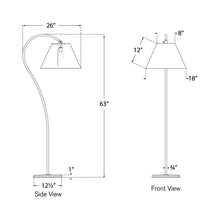Load image into Gallery viewer, Dume Floor Lamp - line drawing.