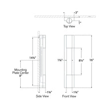 Load image into Gallery viewer, Ellington LED Bath Wall Light - line drawing.