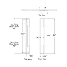 Load image into Gallery viewer, Ellington LED Bath Wall Light - line drawing.