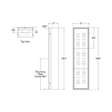 Load image into Gallery viewer, Ellis LED Wall Light - line drawing.
