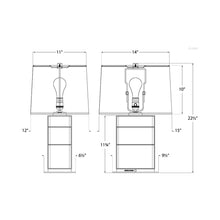 Load image into Gallery viewer, Ellis Table Lamp - line drawing.