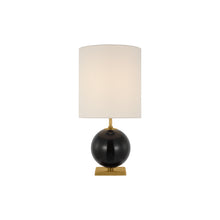 Load image into Gallery viewer, Elsie Table Lamp in Black/Cream Linen(Medium).