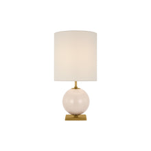 Load image into Gallery viewer, Elsie Table Lamp in Blush/Cream Linen(Medium).