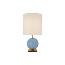 Load image into Gallery viewer, Elsie Table Lamp in Blue/Cream Linen(Medium).