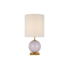 Load image into Gallery viewer, Elsie Table Lamp in Lilac/Cream Linen(Medium).