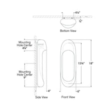 Load image into Gallery viewer, Esculpa LED Wall Light - line drawing.