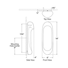 Load image into Gallery viewer, Esculpa Outdoor LED Wall Light - line drawing.