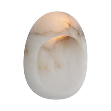 Load image into Gallery viewer, Esculpa Rounded LED Wall Light in Alabaster/Bronze.