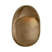 Load image into Gallery viewer, Esculpa Rounded Outdoor LED Wall Light in Museum Brass.