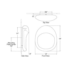 Load image into Gallery viewer, Esculpa Rounded Outdoor LED Wall Light - line drawing.