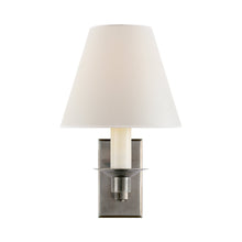 Load image into Gallery viewer, Evans Wall Light in Antique Nickel (1-Light/Rectangle).