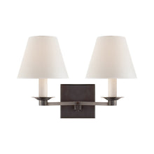 Load image into Gallery viewer, Evans Wall Light in Bronze (2-Light/Square).