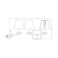 Load image into Gallery viewer, Evans Wall Light - line drawing.