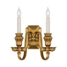 Load image into Gallery viewer, Falaise Wall Light in Natural Brass (2-Light).