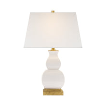 Load image into Gallery viewer, Fang Table Lamp in Ivory Crackle Ceramic.