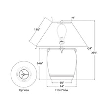 Load image into Gallery viewer, Fasano Table Lamp - line drawing.