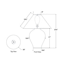 Load image into Gallery viewer, Fischer Table Lamp - line drawing.