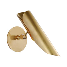 Load image into Gallery viewer, Flore Single Wall Light in Soft Brass.