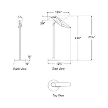 Load image into Gallery viewer, Flore Table Lamp - line drawing.