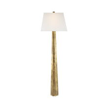 Load image into Gallery viewer, Fluted Spire Floor Lamp in Gilded Iron.