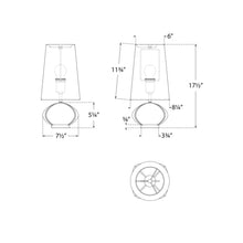 Load image into Gallery viewer, Fondant Table Lamp - line drawing.