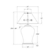 Load image into Gallery viewer, Foo Dog Table Lamp - line drawing.