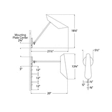 Load image into Gallery viewer, Franca Wall Light - line drawing.