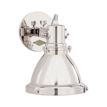 Load image into Gallery viewer, Fulton Wall Light in Polished Nickel/Polished Nickel.