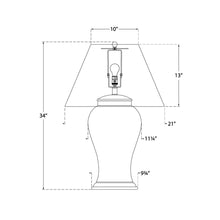 Load image into Gallery viewer, Gable Table Lamp - line drawing.
