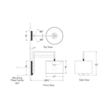 Load image into Gallery viewer, Gael Wall Light - line drawing.