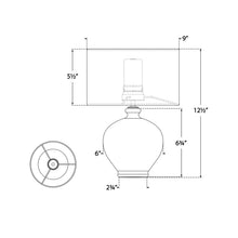 Load image into Gallery viewer, Gaios LED Table Lamp - line drawing.