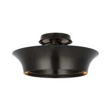 Load image into Gallery viewer, Garland LED Semi Flush Mount Ceiling Light in Aged Iron (15-Inch).
