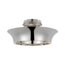 Load image into Gallery viewer, Garland LED Semi Flush Mount Ceiling Light in Polished Nickel (15-Inch).