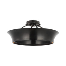 Load image into Gallery viewer, Garland LED Semi Flush Mount Ceiling Light in Aged Iron (20-Inch).