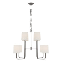 Load image into Gallery viewer, Go Lightly Chandelier in Bronze/Linen(Extra Large).