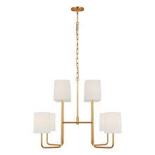 Load image into Gallery viewer, Go Lightly Chandelier in Gild/Linen(Extra Large).