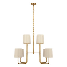 Load image into Gallery viewer, Go Lightly Chandelier in Soft Brass/China White(Extra Large).