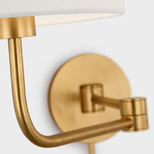 Load image into Gallery viewer, Go Lightly Swing Arm Wall Light in Detail.