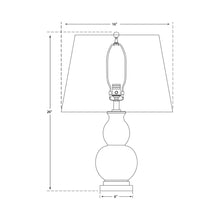 Load image into Gallery viewer, Gourd Table Lamp - line drawing.