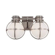 Load image into Gallery viewer, Gracie Bath Wall Light in Antique Nickel (2-Light).