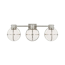Load image into Gallery viewer, Gracie Bath Wall Light in Polished Nickel (3-Light).