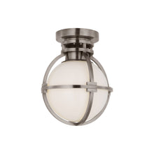Load image into Gallery viewer, Gracie Globe LED Flush Mount Ceiling Light in Antique Nickel/White(Small).