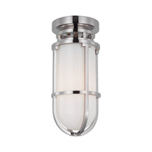 Load image into Gallery viewer, Gracie LED Flush Mount Ceiling Light in Polished Nickel/White.