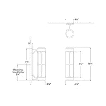 Load image into Gallery viewer, Gracie Linear Wall Light - line drawing.